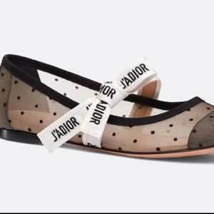 NWOT Authentic Christian Dior Dotted Ballet Flats